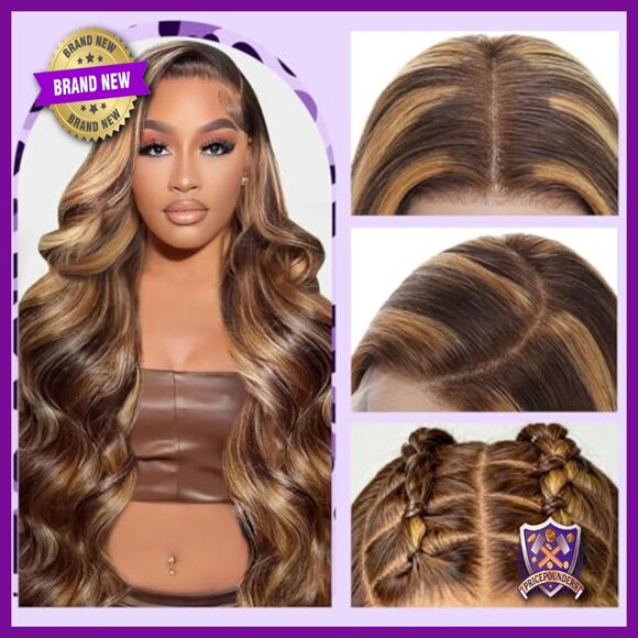 30 Inch Human Hair Wig 13x6 Lace Front Pre Plucked 200 Density Body Wave main image 4